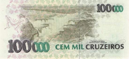 100000 Cruzeiros 1990
